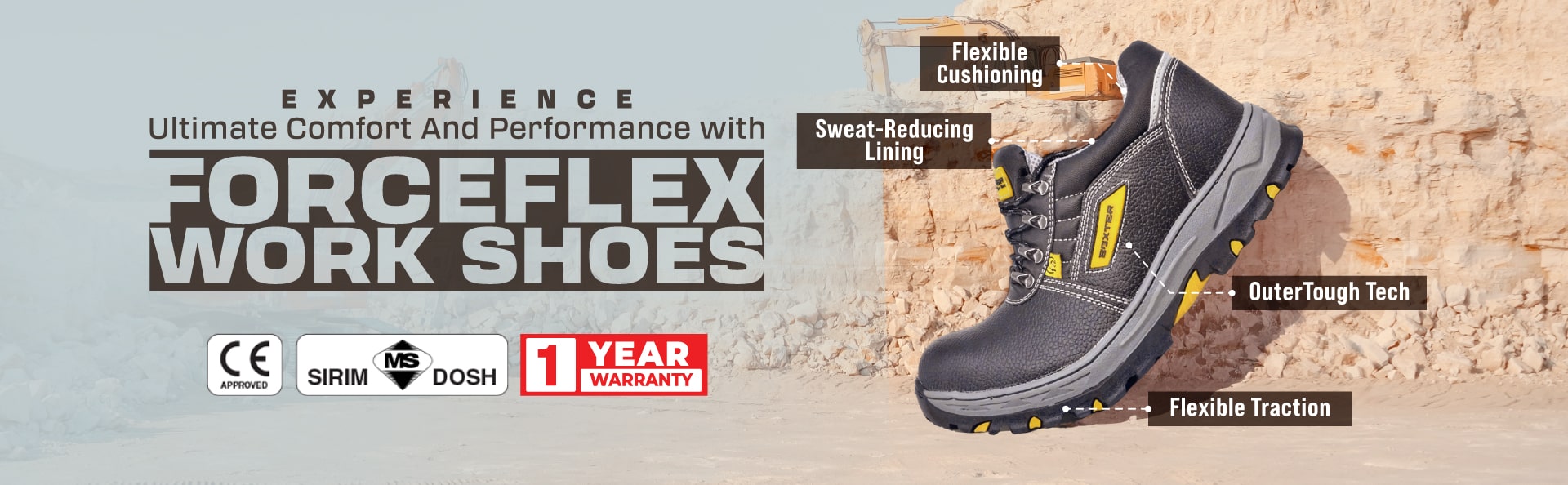 ForceFlex Flexible Safety Shoes Features ForceFlex Flexible Safety Shoes Features