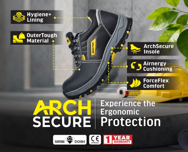 ArchSecure Arch Support Safety Shoes Feature